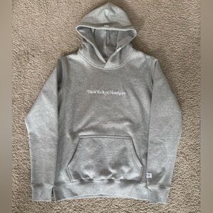 New York or Nowhere Signature Hoodie Unisex Medium Heather Gray